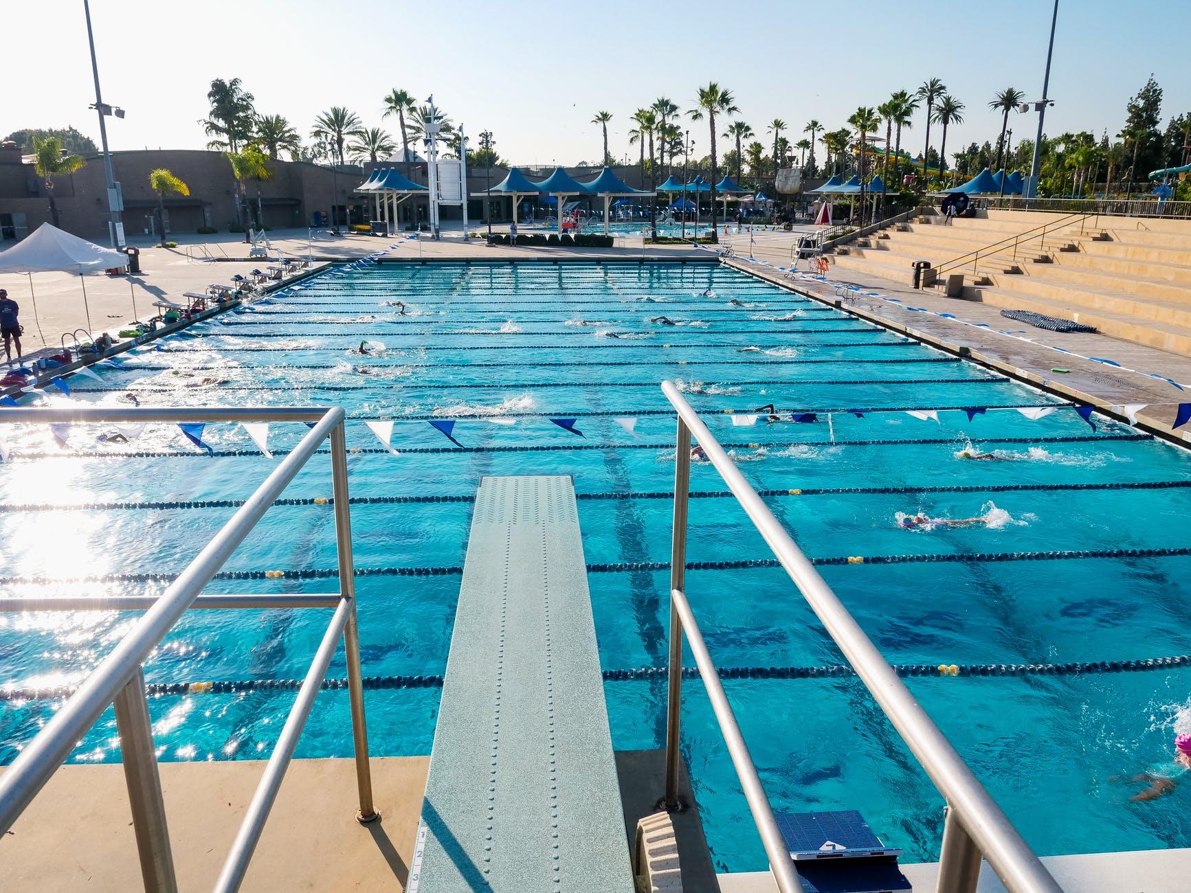 point of view of a person on a springboard